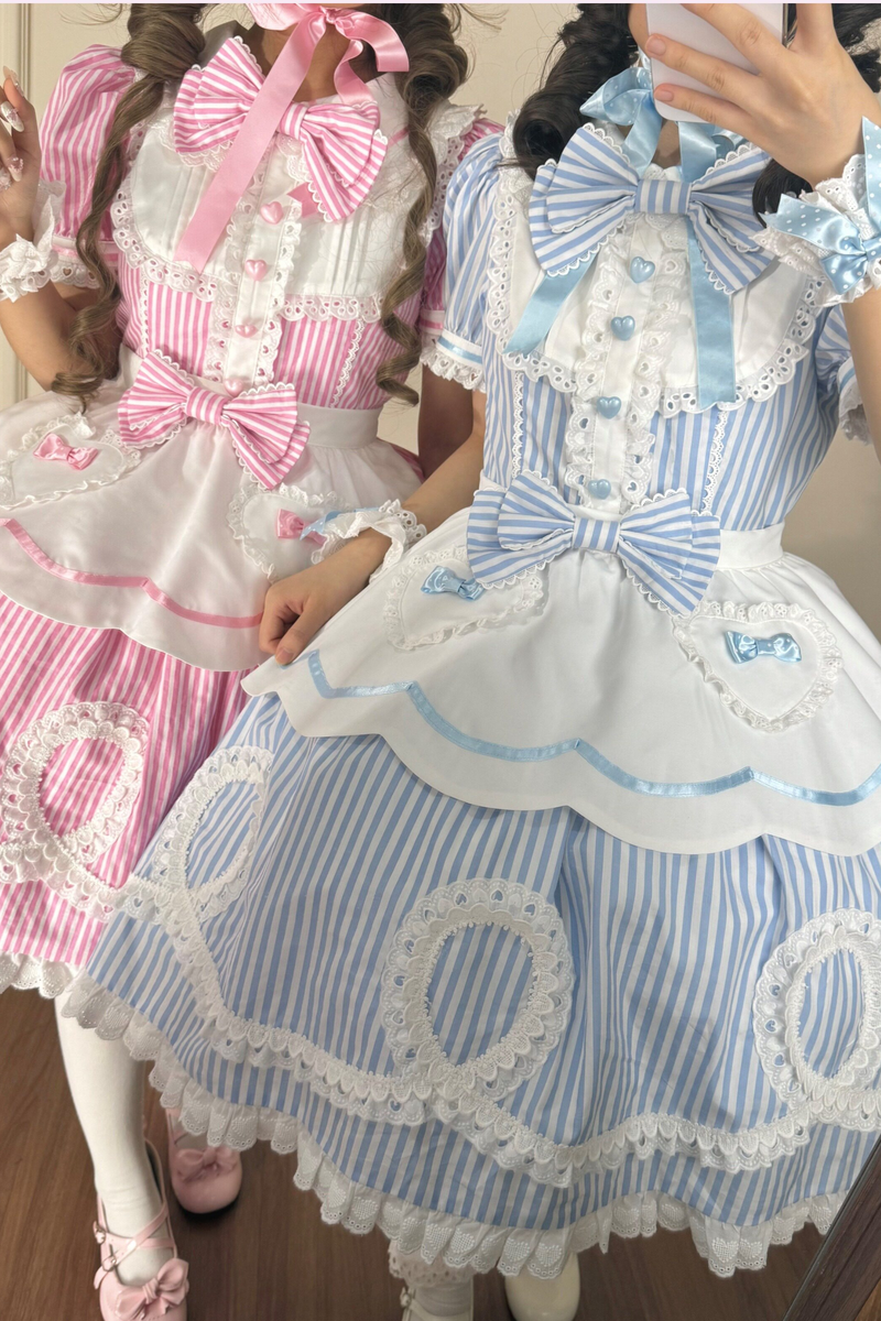 [pre-order] Retro Doll-like Lolita Dress + Hair Band + Clip + Bonnet + Hat