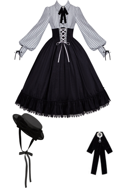 Fish Tail Dress + Flare Dress + Hat + Headband