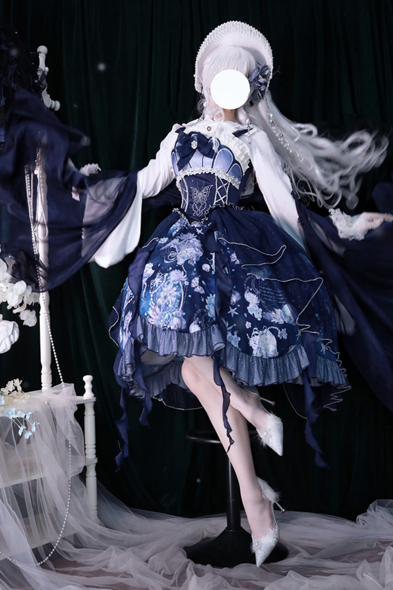 Strap Cherry Love Lolita Jsk + Wrist Sleeves + Necklace