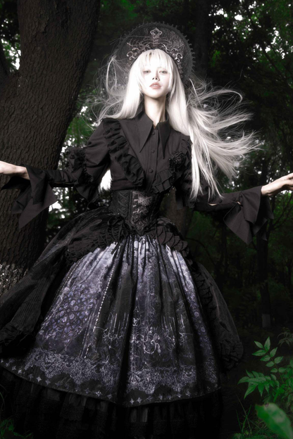Gothic Lolita Jumper Skirt + Jacket + Skirt + Shirt + Corset + Accessories