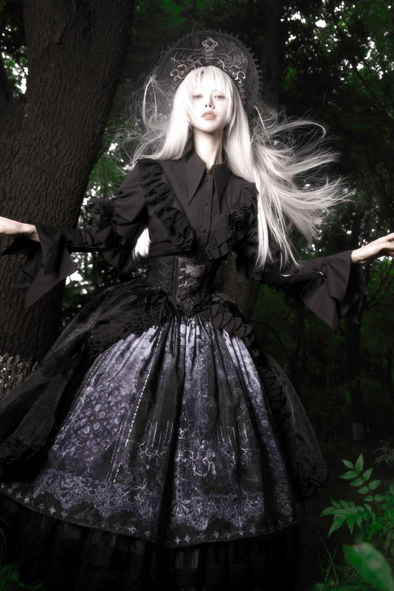 Gothic Lolita Jumper Skirt + Jacket + Skirt + Shirt + Corset + Accessories