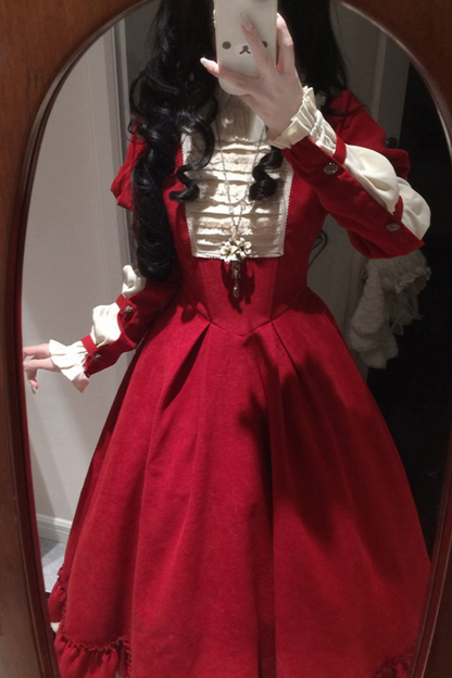 Lace Ruffle Lolita Dress + Bow