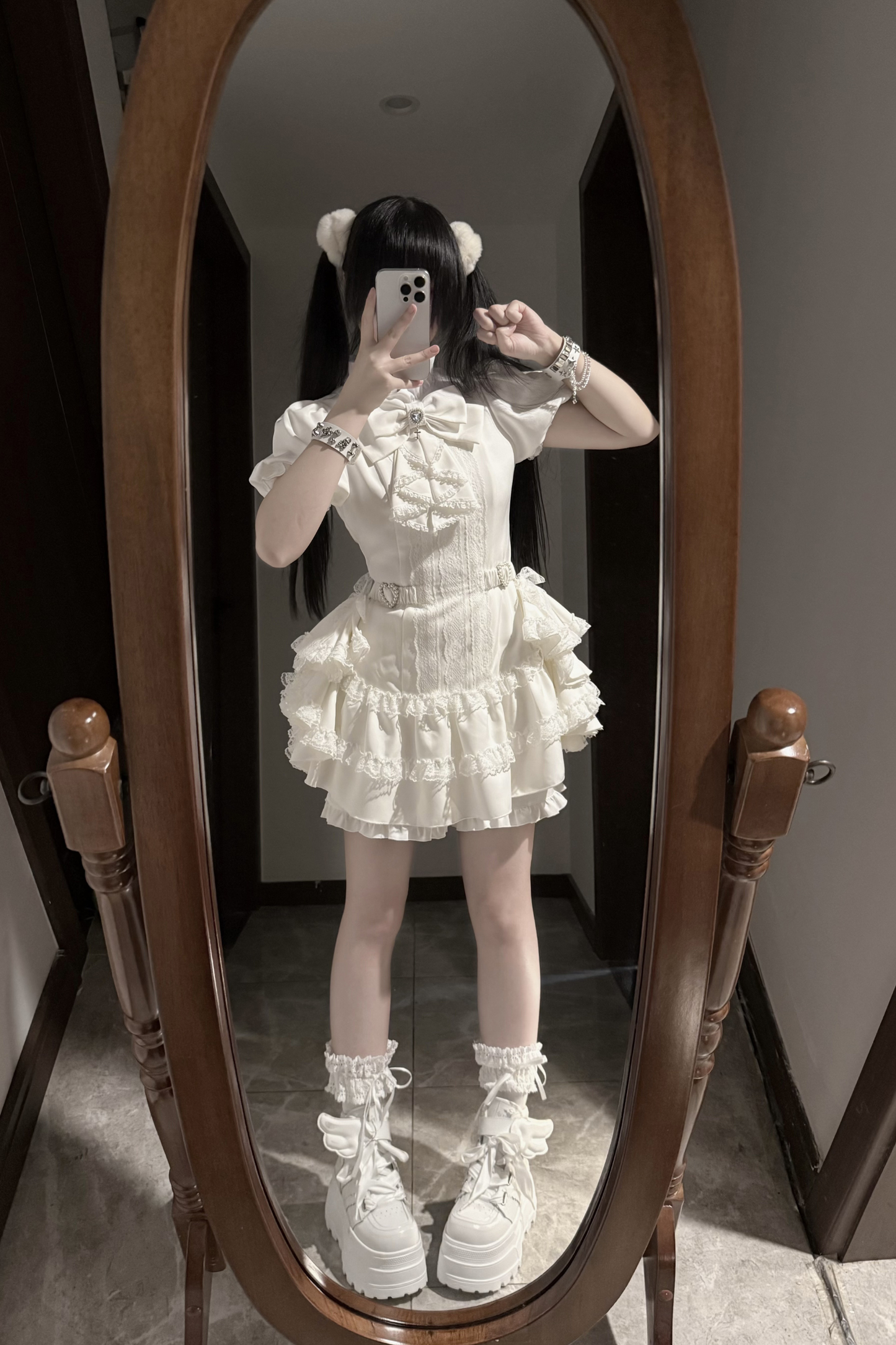 Puff Sleeve Gothic Style Top + Pants
