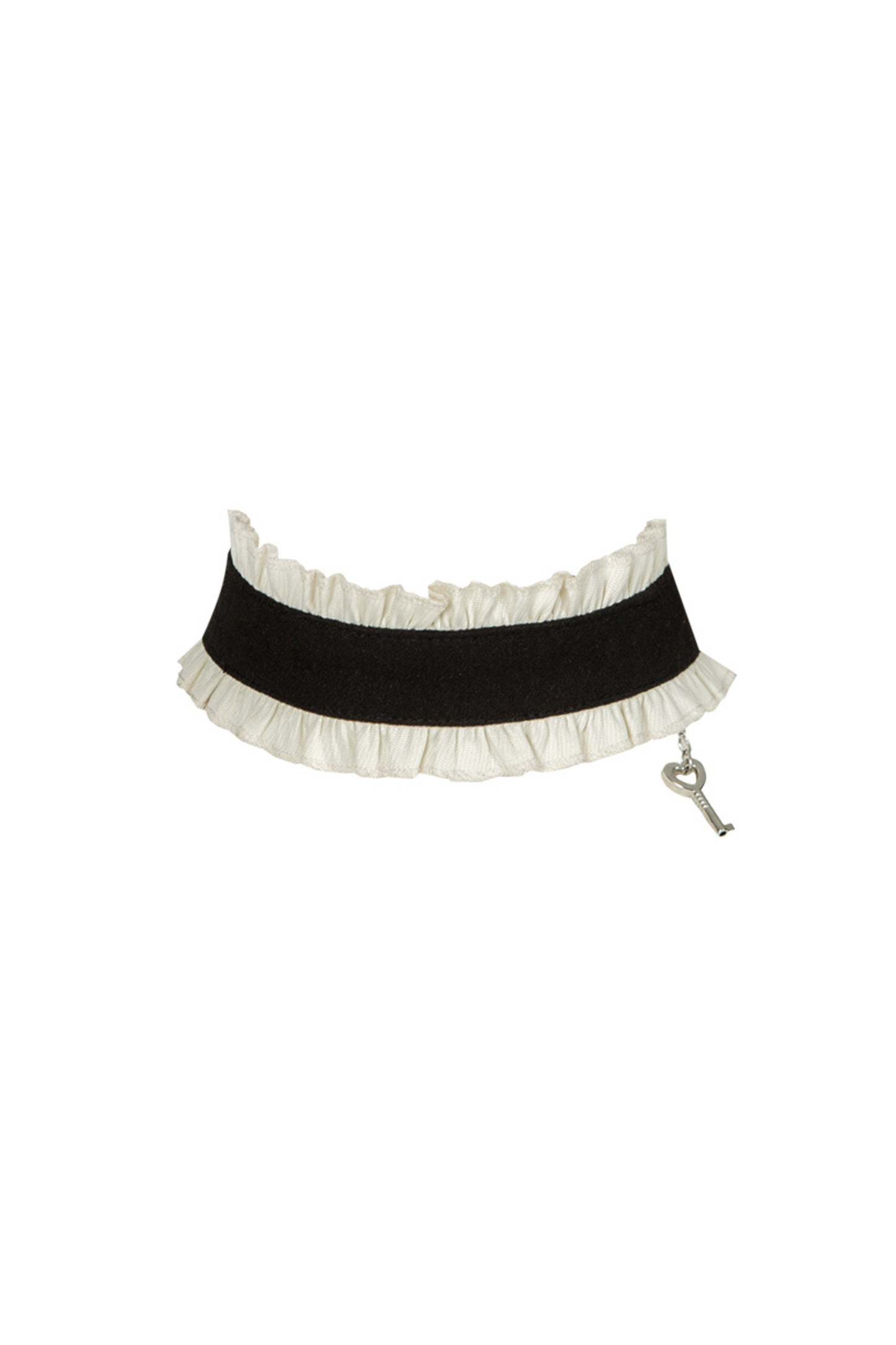 Twin Ruffle Maid Lolita Dress + Apron + Choker + Headband + Bow + Leg Warmers