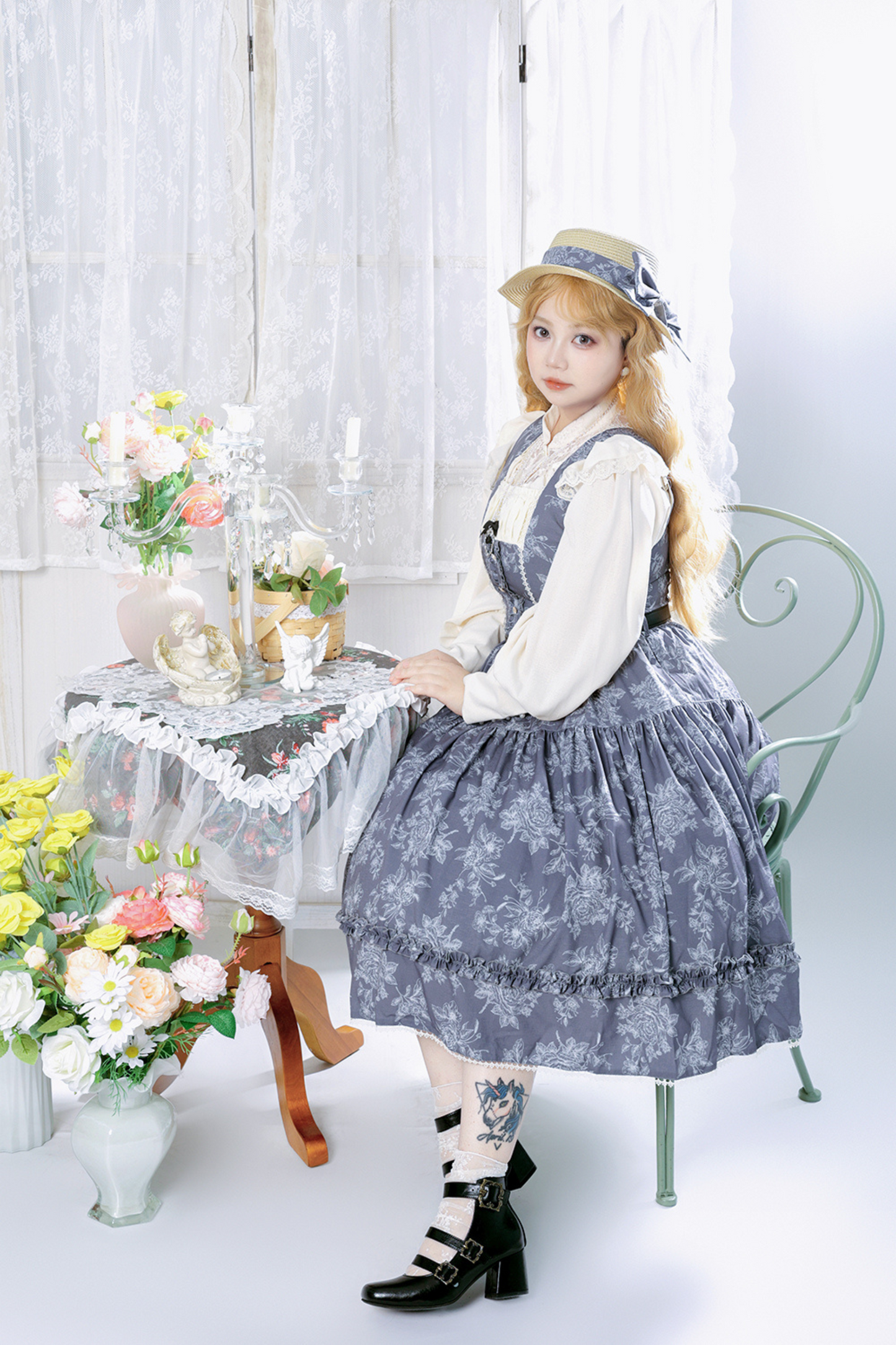 Sketch Wild Rose Lolita Jumper Skirt