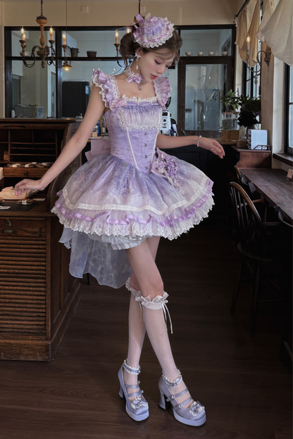 [pre-order] Ballet Style Dress + Hat + Headband + Ribbon Tail