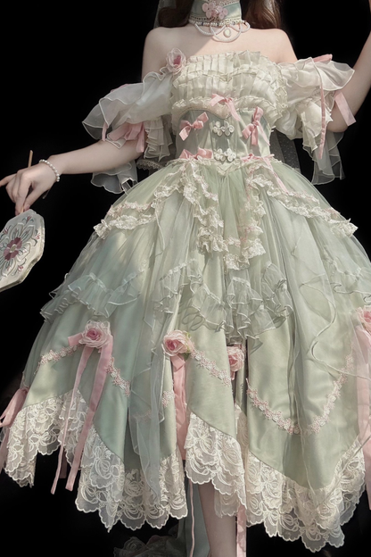Sweet Princess Dress + Train + Veil + Accessories