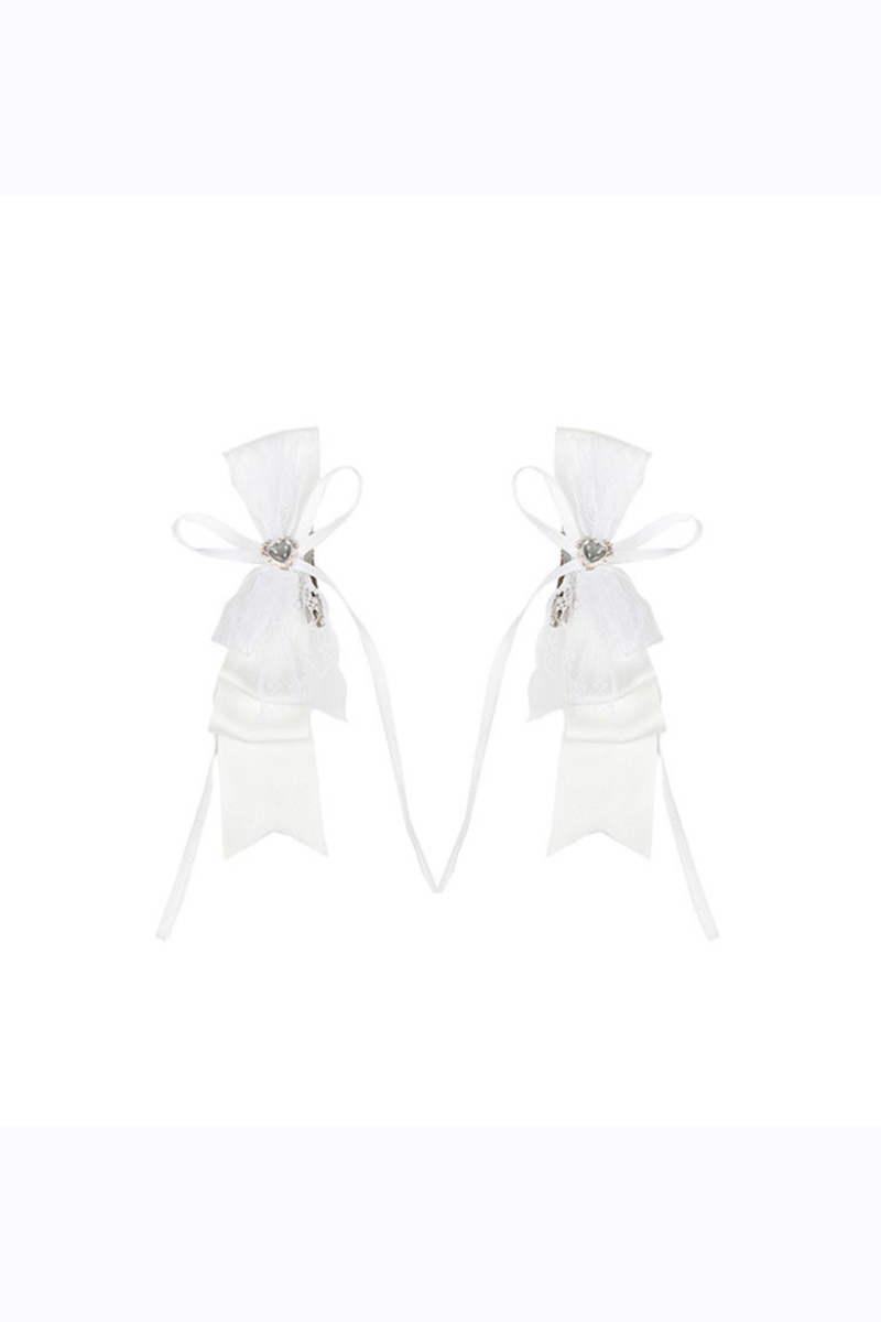 Lace-up Ribbon Lolita Dress + Brooch + Hair Clip