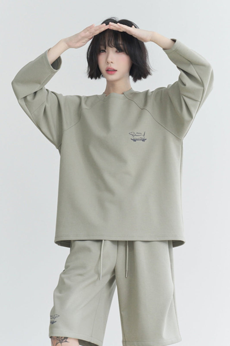 Raglan Crew Neck Sweat Set