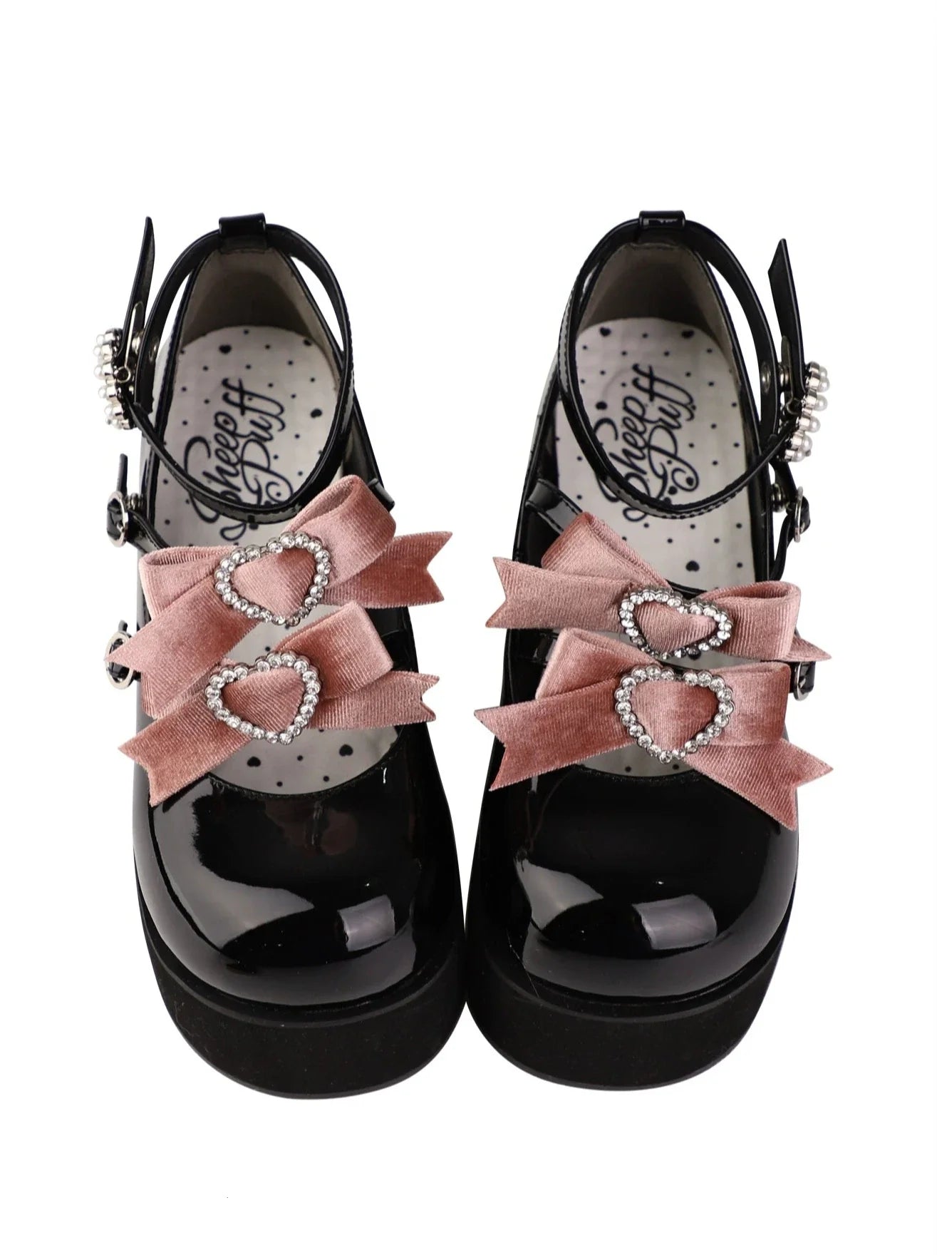 Sweet Ribbon Three-ball Platform Shoes