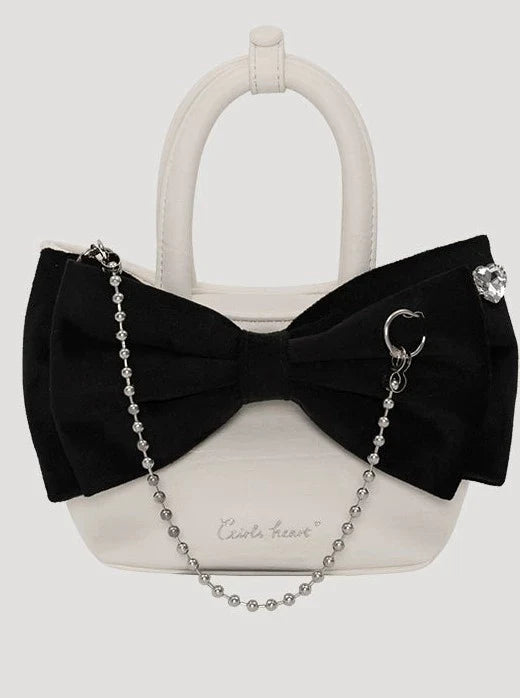 Big Ribbon Jewel Chain Mini Bag