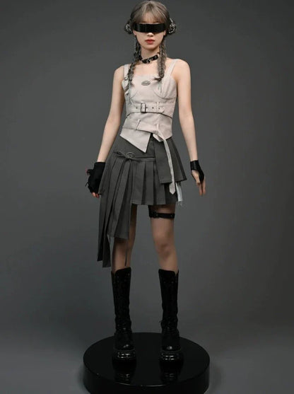 Mode Girl Camisole Top + Asymmetric Skirt