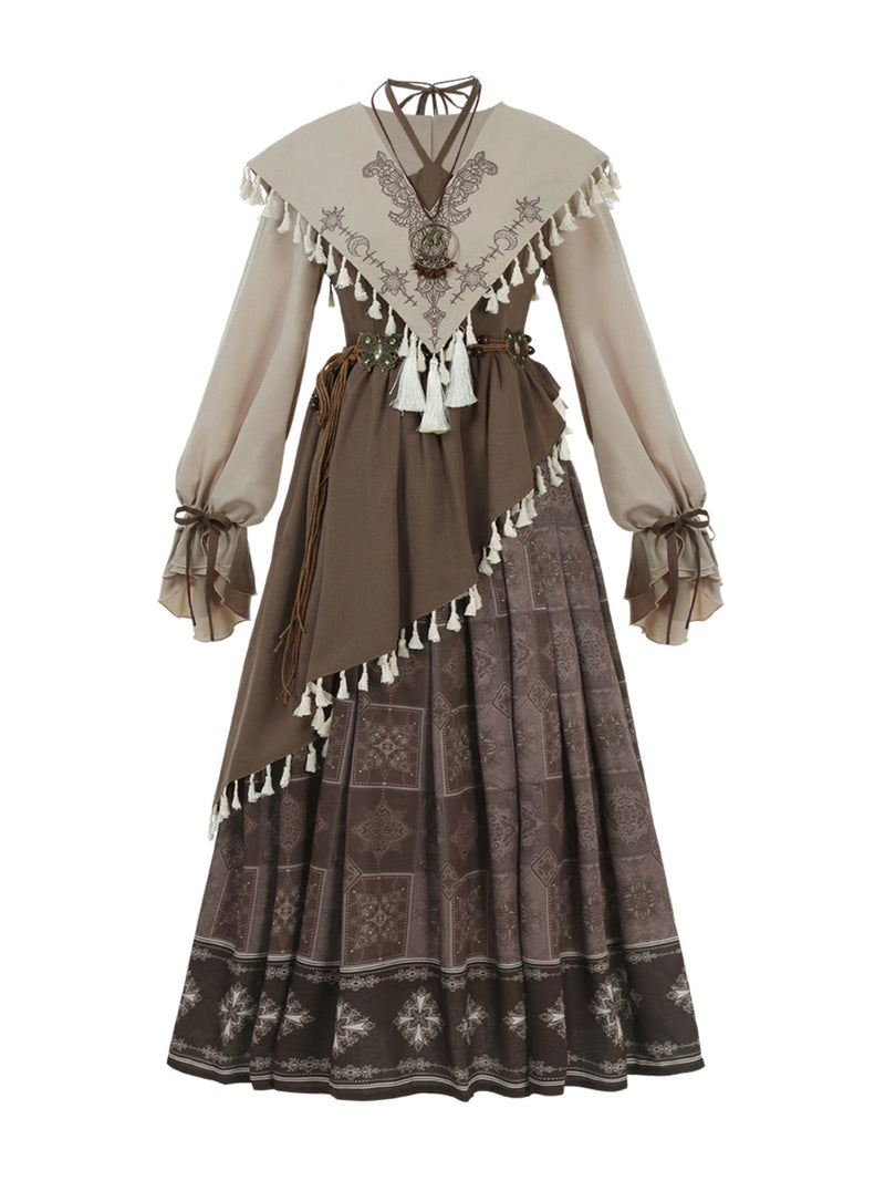 Exotic Retro Chinese-style Dress + Fake Collar