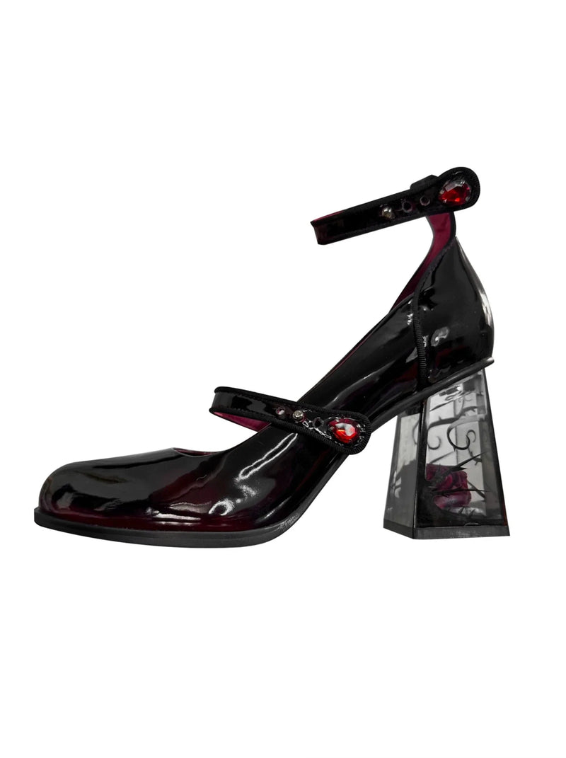 Dark Rose Black Heel