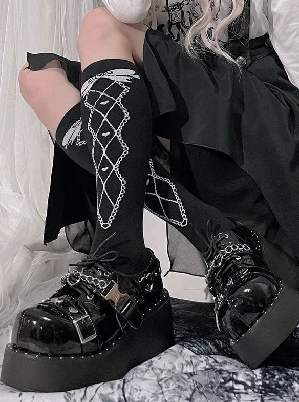 Devil Trap Punk Gothic Lolita Round Toe Platform Shoes