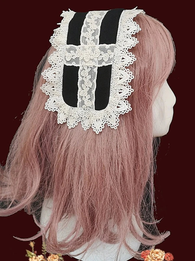 Cross Lolita Dress + Short Jacket + Headband + Veil + Collar
