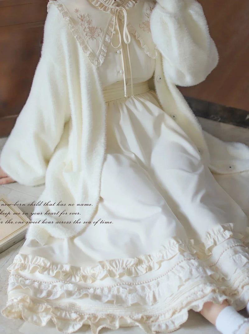 French Romantic Embroidery Dress + Waist Ribbon [pre-order]