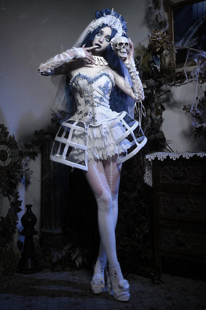 [pre-order] Zombie Bride Gothic Lace Corset Set