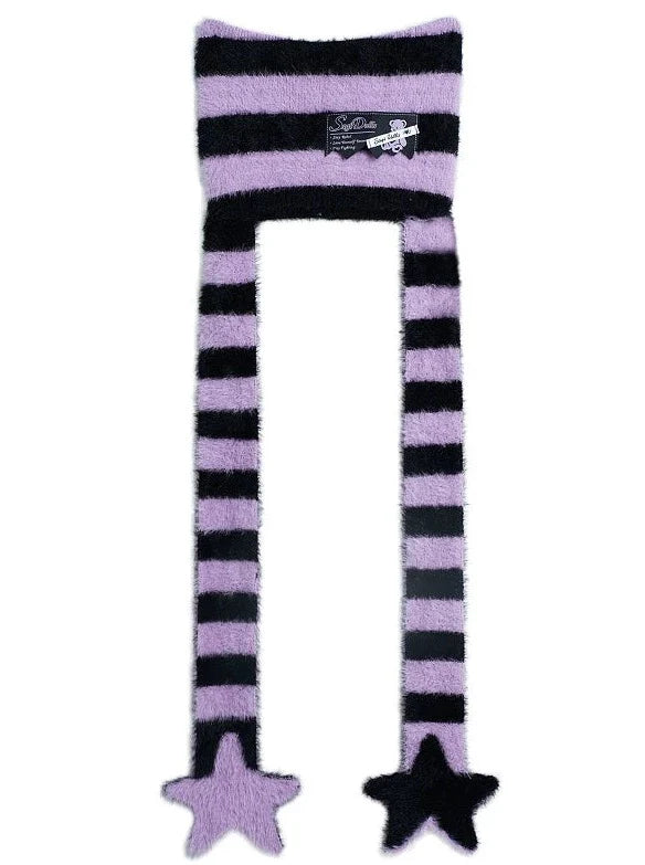 Striped Dark Cat Long Hat