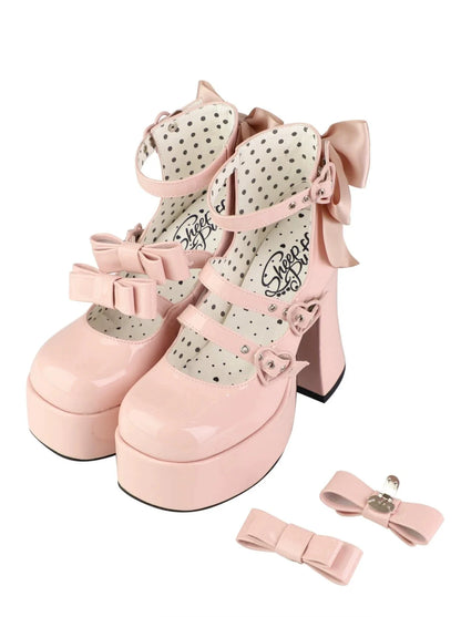 Barbie Party Lolita Strap Ribbon Platform Shoes