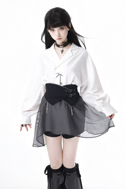 Bamboo Embroidery Shirt Set