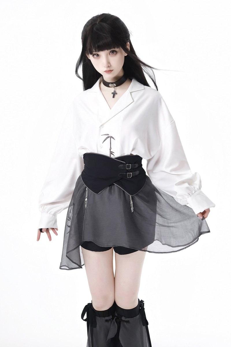 Bamboo Embroidery Shirt Set
