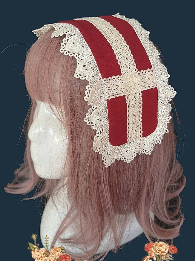 Cross Lolita Dress + Short Jacket + Headband + Veil + Collar
