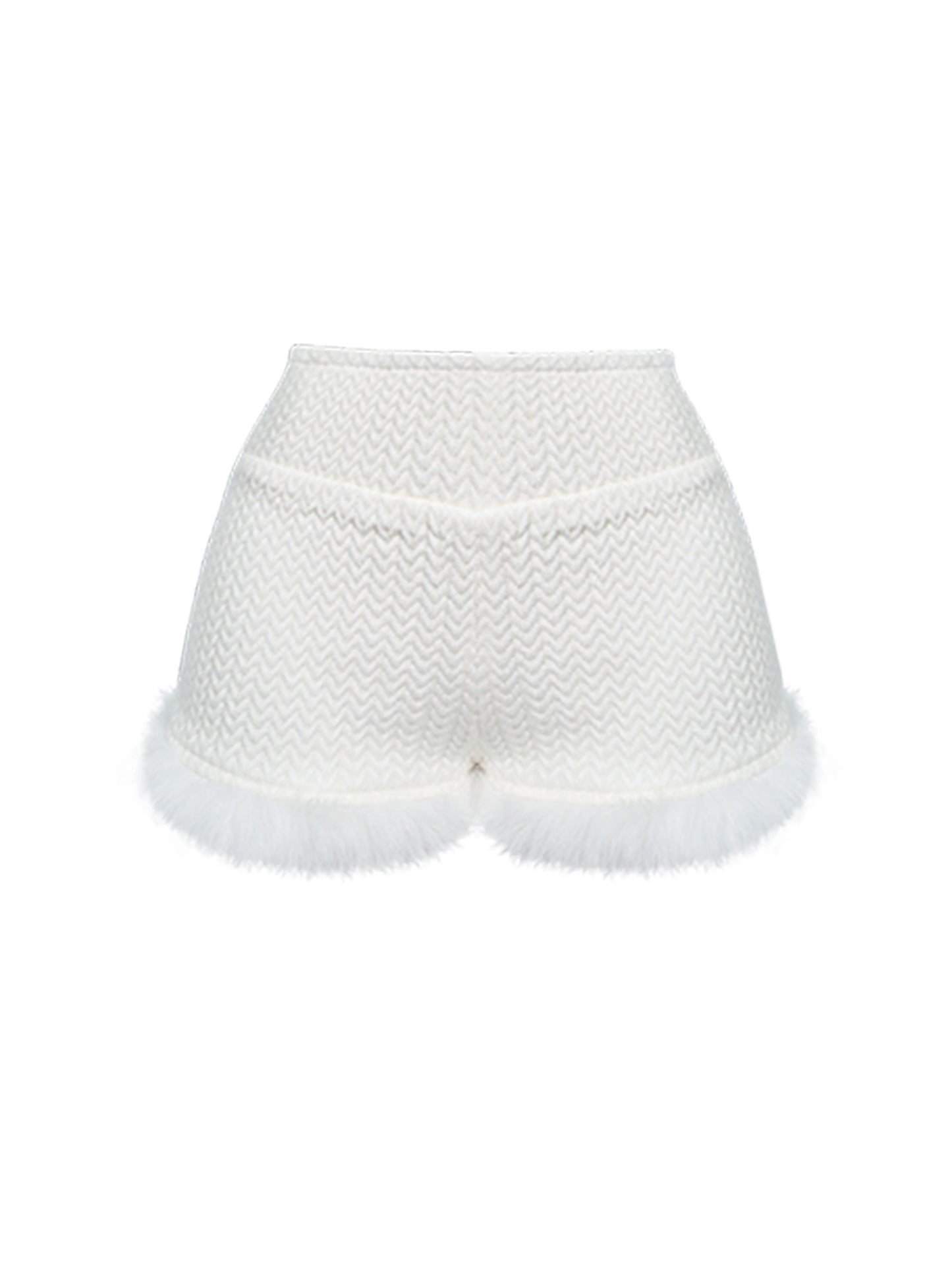 Snow Girly Hooded Jacket + Fur Knit Pants