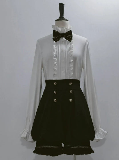 Dark Prince Hooded Cape + Rabbit Hooded Vest + Pumpkin Pants + Ruffle Shirt + Big Waist Ribbon [pre-order]