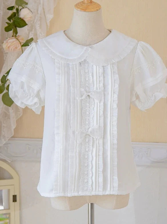 Puff Sleeve Shirt + Lolita Suspender Skirt