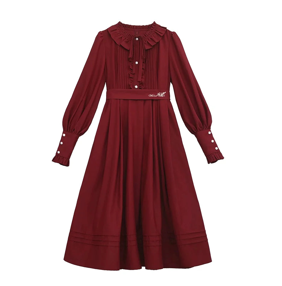 [pre-order] Black Swan Retro Two-tone Dress