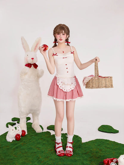 Sweet Girly Shirt + Camisole + Skirt