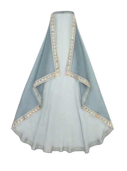 Arabian Night Chinese-style Exotic Top Skirt Veil Set
