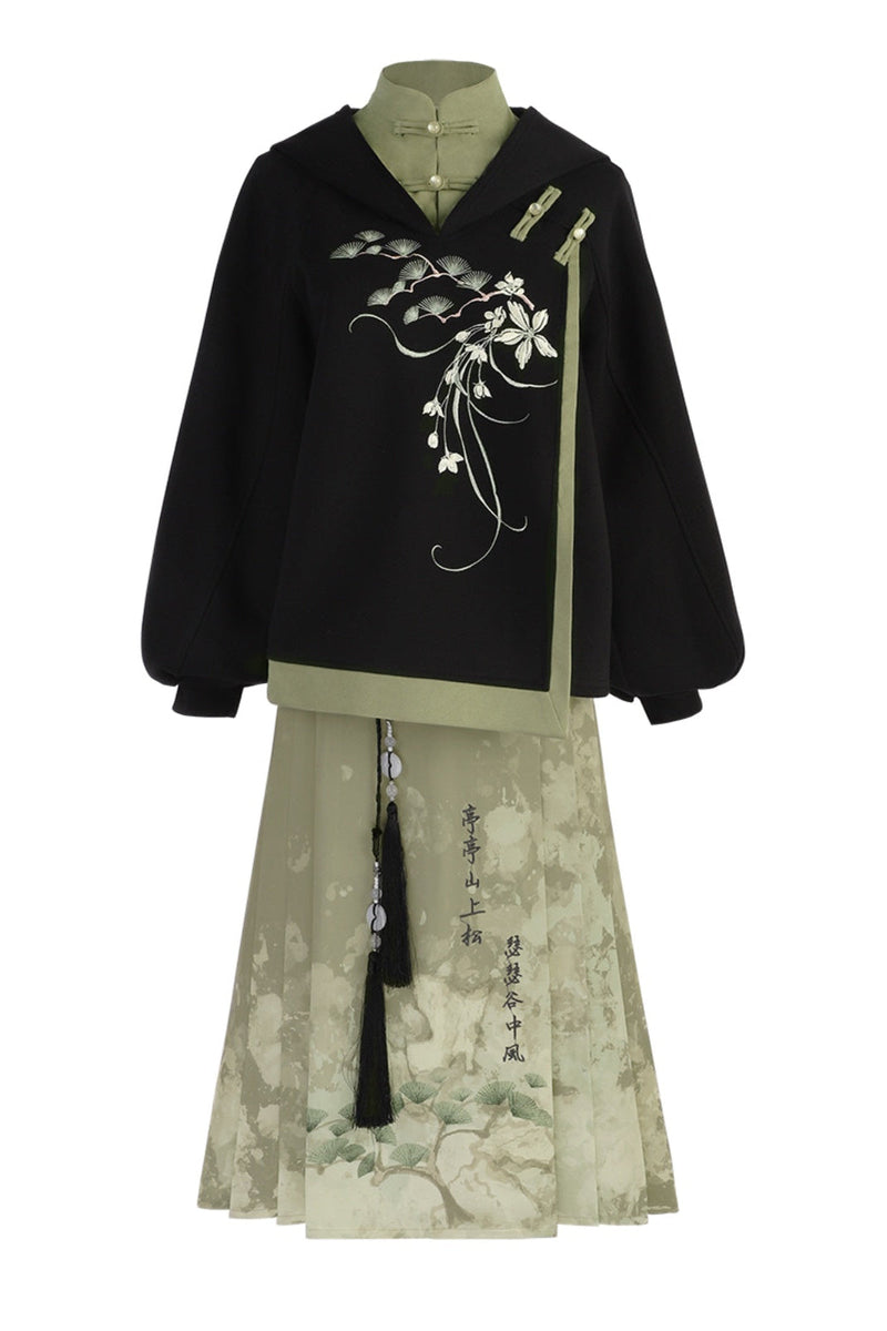 Chinese-style Girl Hoodie + Skirt