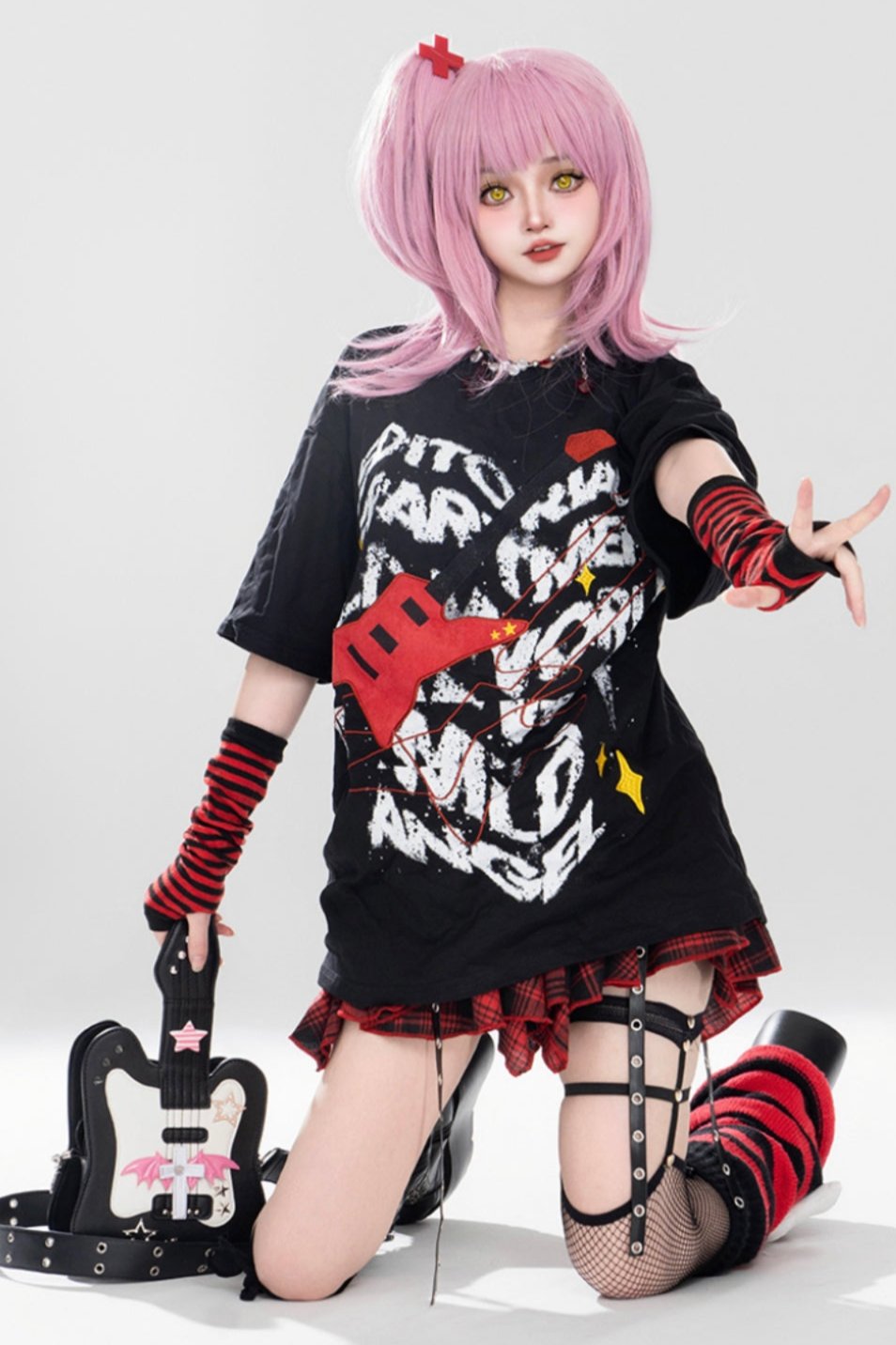 Punk Loose Short Sleeve Top Set