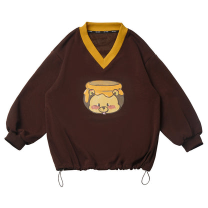 Simple Coffee Sweatshirt and Skirt Set