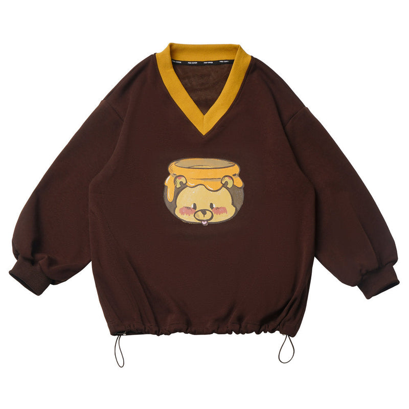 Simple Coffee Sweatshirt and Skirt Set