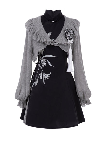 Cheongsam Dress + Short Top