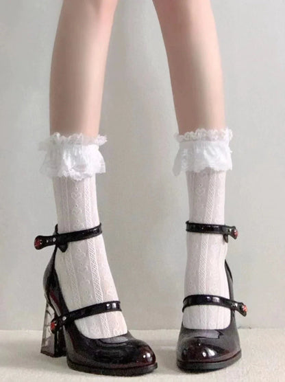 Dark Rose Black Heel