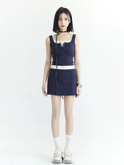 Sports Vest + Shorts + Skirt
