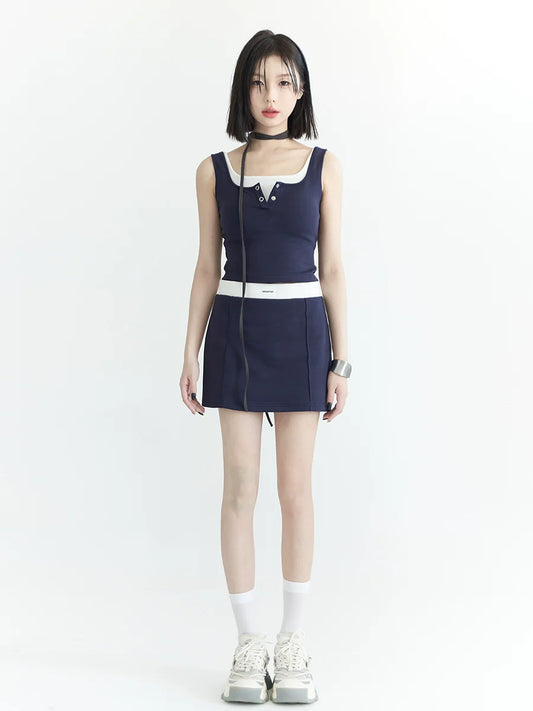 Sports Vest + Shorts + Skirt