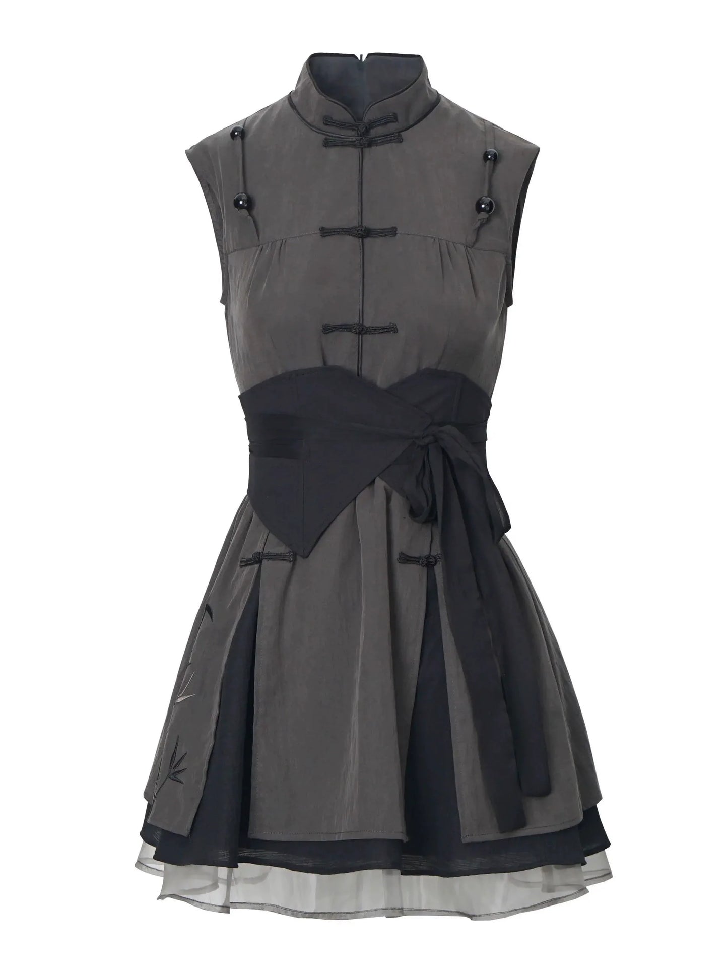 Cyber Chinese-style Mode Dress + Shirt + Girdle + Vest