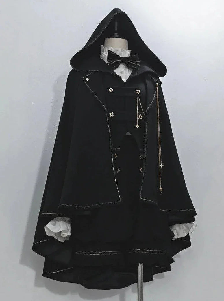 Dark Prince Hooded Cape + Rabbit Hooded Vest + Pumpkin Pants + Ruffle Shirt + Big Waist Ribbon [pre-order]