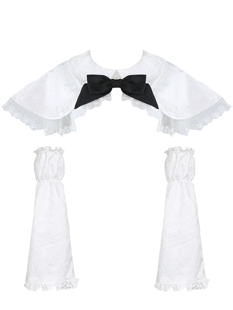 Magic Leader Short Cape + Sleeveless Top + Tiered Skirt
