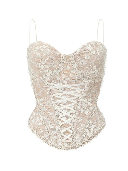 Lace Up Retro Camisole + Skirt