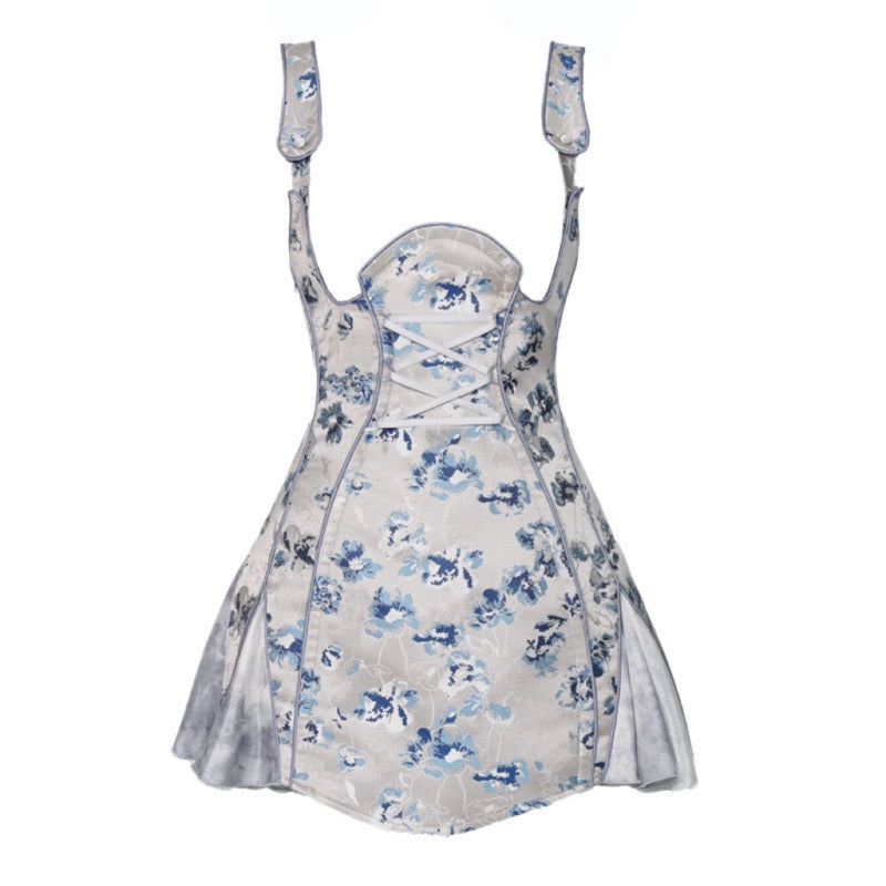 [pre-order] Gothic Zombie Bride Jacquard Slip Dress