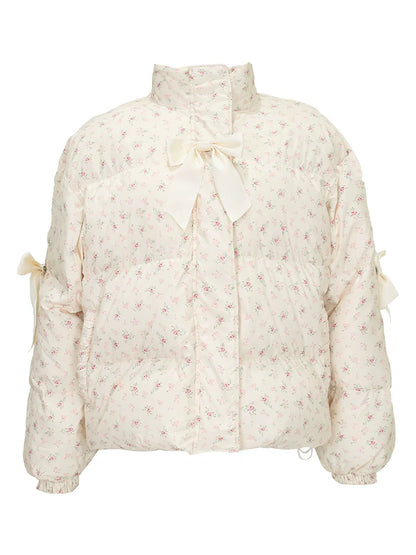 Little Girly Flower High-neck Down + Flower Top + Ruffle Skirt