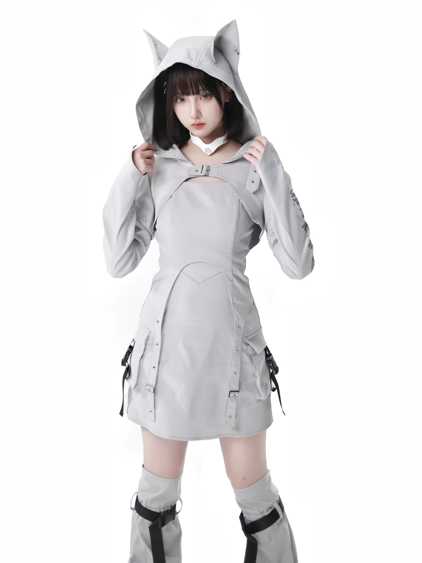Camouflage Wolf Original Design Hoodie Detachable Sleeve Suit