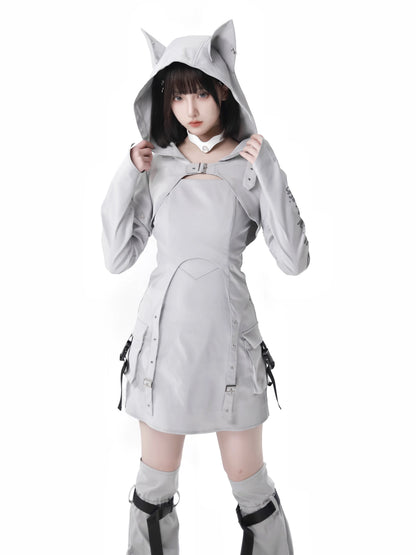 Camouflage Wolf Original Design Hoodie Detachable Sleeve Suit