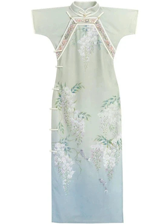 [pre-order] Full Front Print Cheongsam Dress